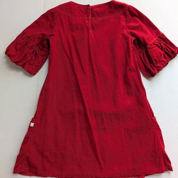 Bitty Baby by American Girl Fall Flowers Red Corduroy Girls Dress 7Y - Picture 8 of 12